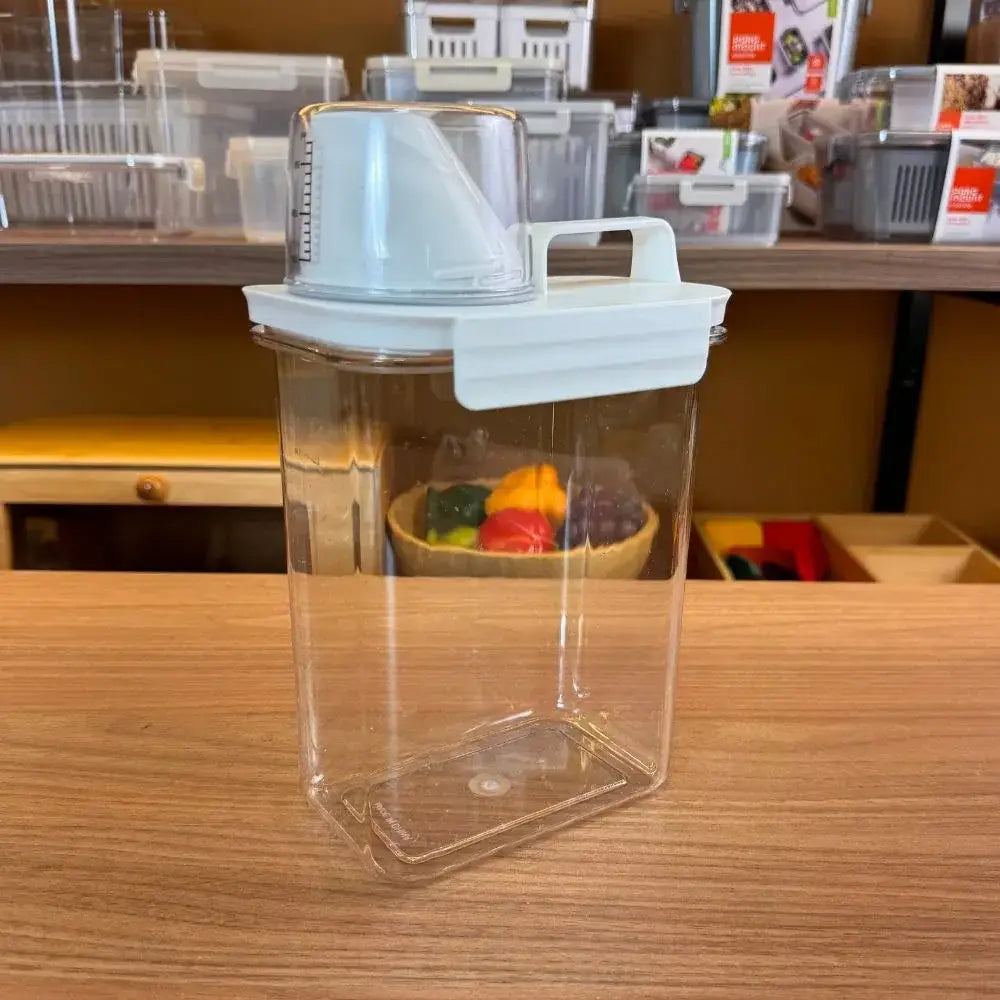 Pote Organizador Hermético com Copo Medidor para Lavanderia - 1800ml - Pote Organizador