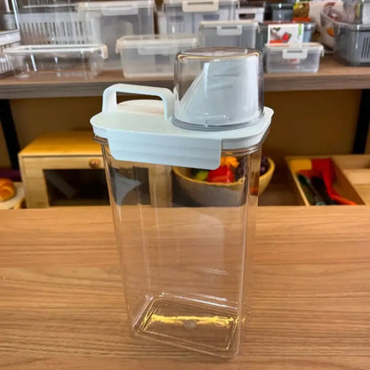 Pote Organizador Hermético com Copo Medidor para Lavanderia - 2300ml - Pote Organizador