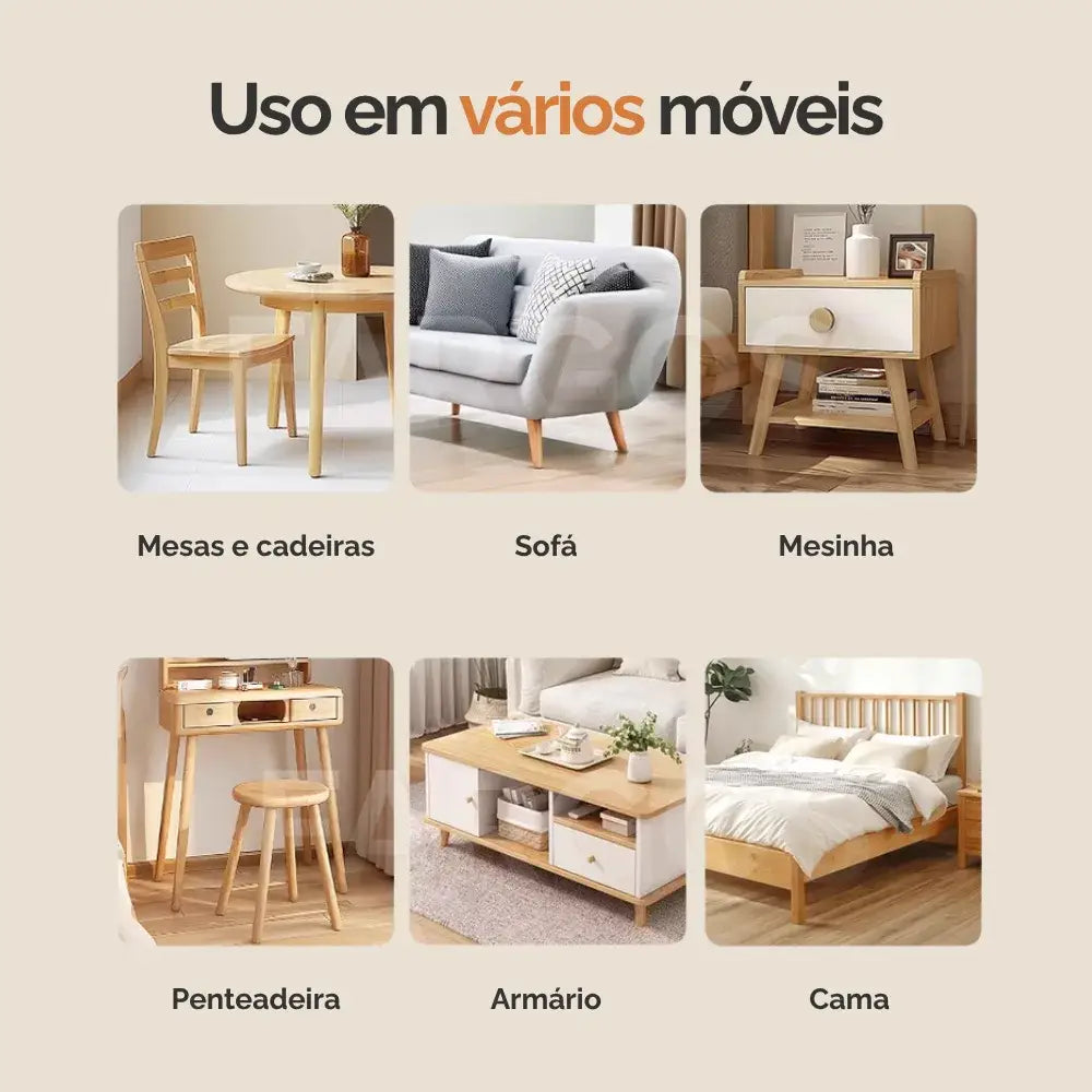 Protetor para Pernas de Móveis Silenzio® – Antirrisco Antirruído - Protetor para Pernas de Móveis Silenzio