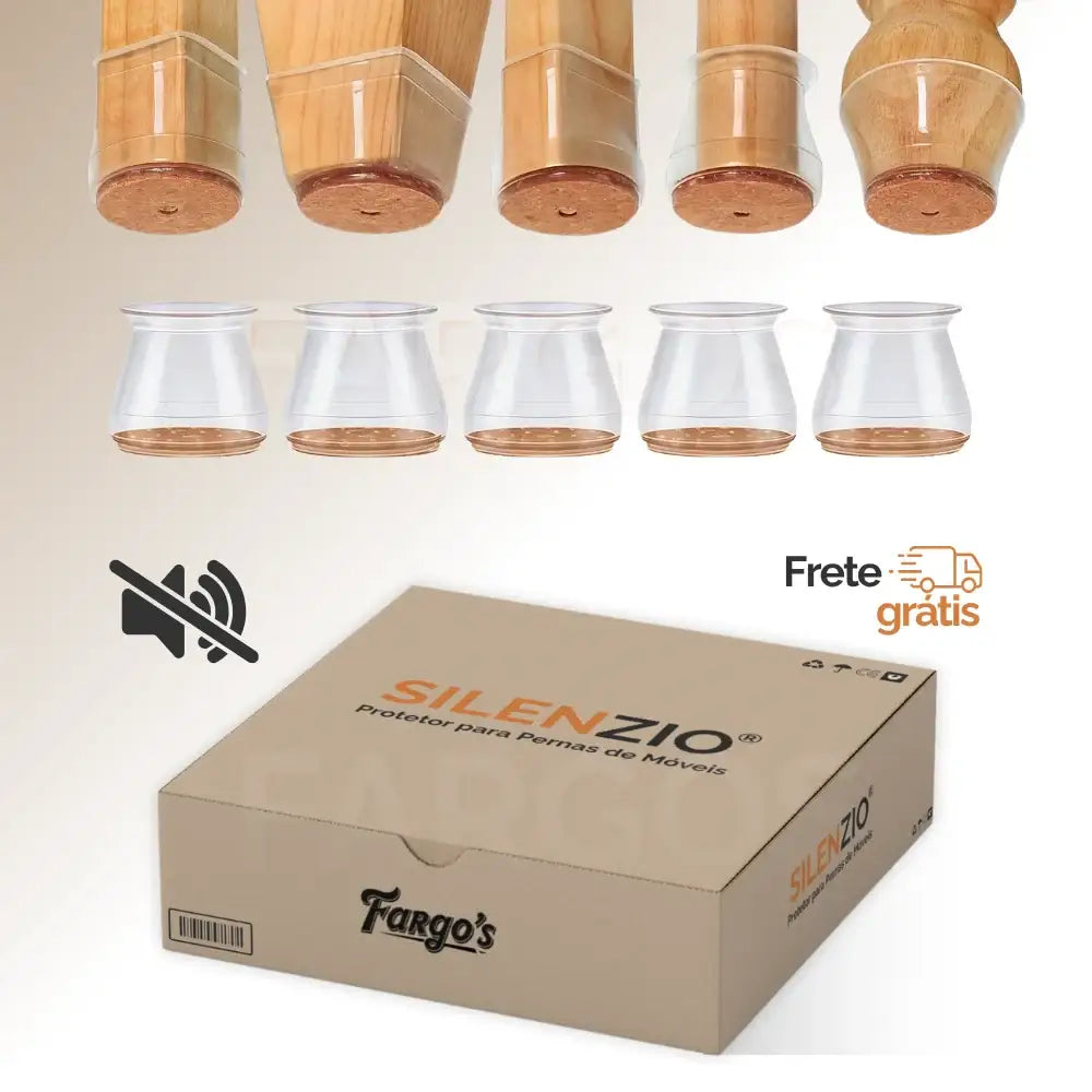 Protetor para Pernas de Móveis Silenzio® – Antirrisco Antirruído - Protetor para Pernas de Móveis Silenzio