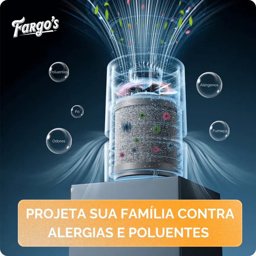 Purificador de Ar AirClean H360 - Com Filtro HEPA e Função Dupla