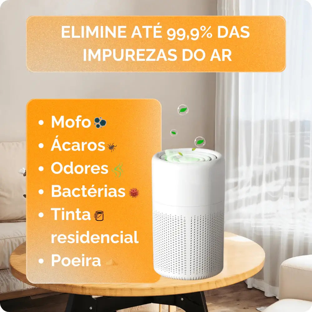 Purificador de Ar AirClean H360 - Com Filtro HEPA e Função Dupla