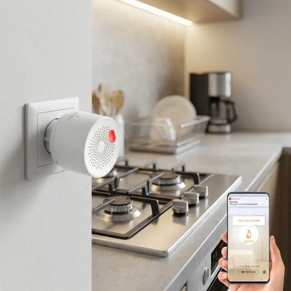 Sensor de Gás de Cozinha Inteligente WiFi com Alarme e Controle pelo Celular - Sensor Inteligente de Cozinha