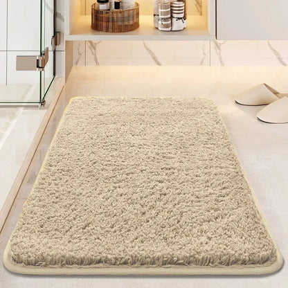 Tapete Antiderrapante Absorvente em Veludo Fargos - Branco Creme / 40 x 60cm - Tapete Antiderrapante para Banheiro