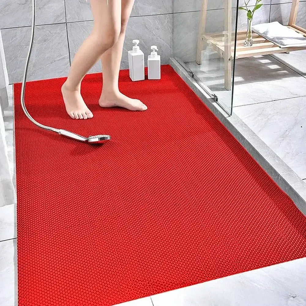 Tapete de Chão Impermeável Antiderrapante em PVC Fargos - Vermelho - Tapete Antiderrapante