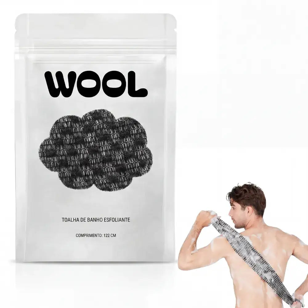 Toalha Esfoliante Antibacteriana Wool - Toalha Esfoliante