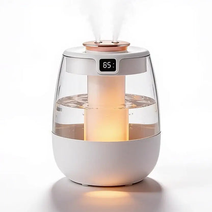 Umidificador de Ar Ultrassônico Spray Duplo — Névoa Fria Silenciosa - Umidificador de Ar Ultrassônico
