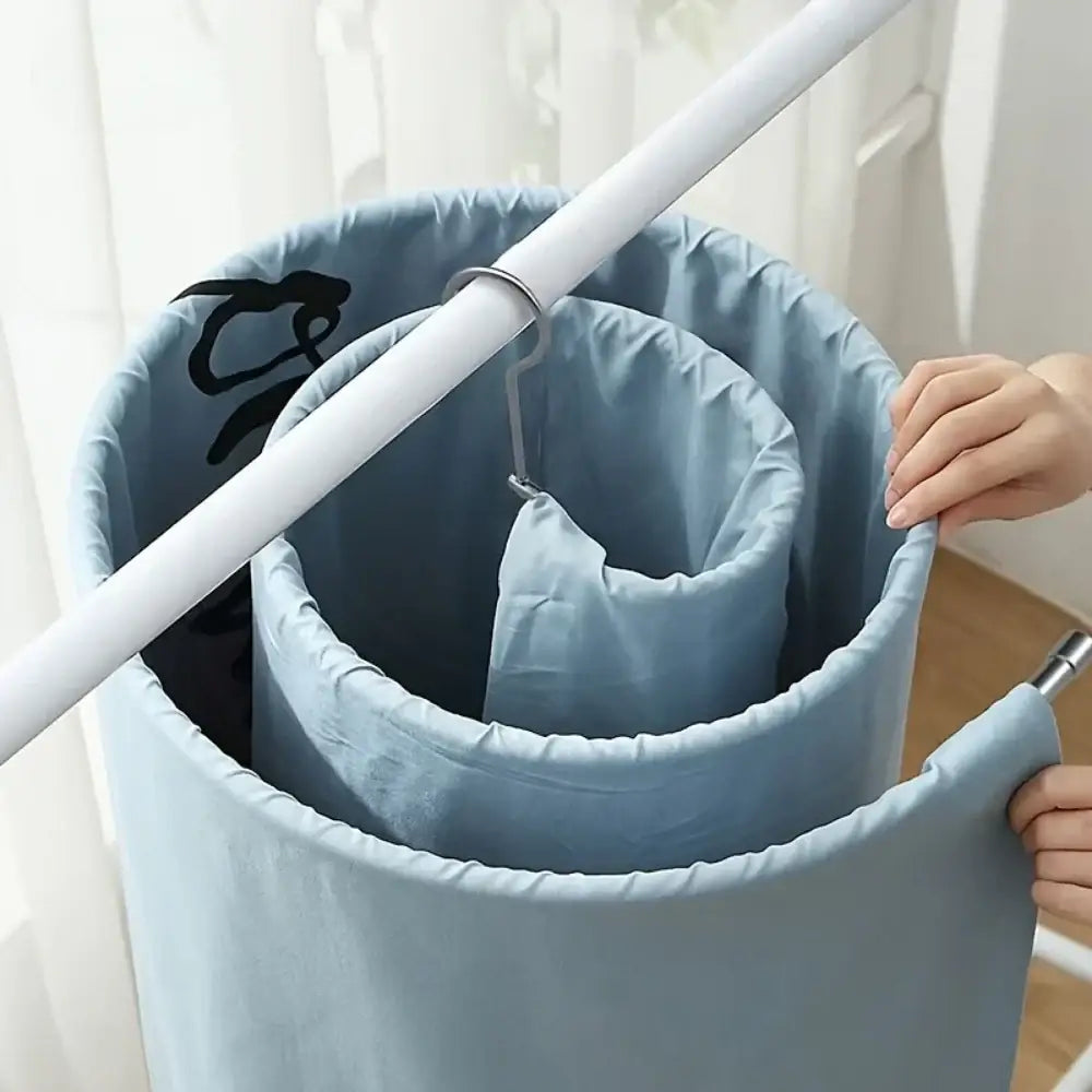 Varal Espiral de Aço Inox – Suporte Redondo para Roupas de Cama - 1set
